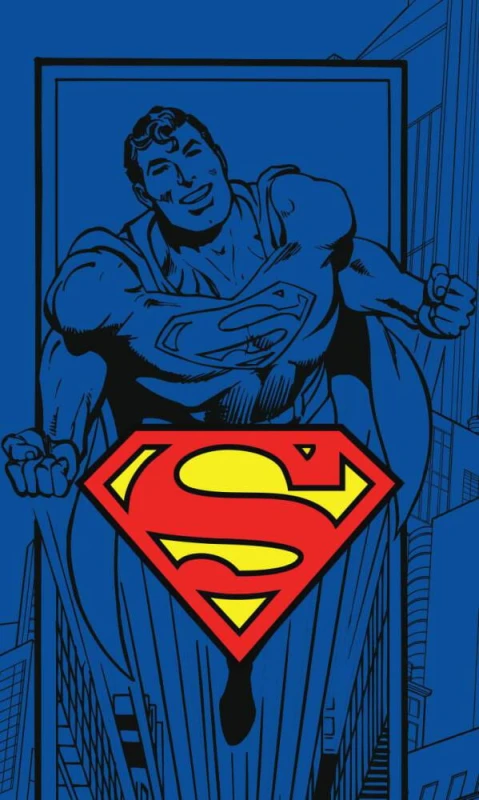 Ręczniczek do przedszkola 30x50 Dziecięcy Bawełniany Niebieski do Rąk Superman.jpg