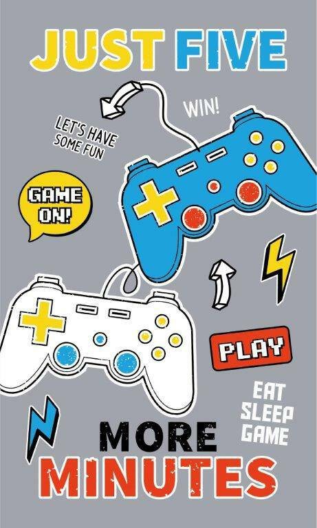 Ręczniczek do przedszkola 30x50 Dziecięcy Bawełniany Szary do Rąk Pady Play Game.jpg