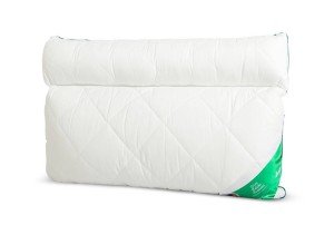 26765Poduszka anatomiczna 70x80 2-komorowa z wałkiem z mikrofibry 1100g biała AMZ-1