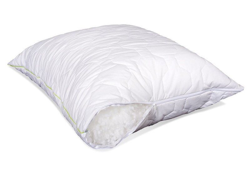 Poduszka antyalergiczna 70x80 Bamboo pikowana 1000 g biała AMZ z zamkiem-2