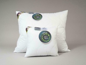 26801Poduszka antyalergiczna 40x40 BioPercal 250g biała termo delikatny perkal 100% bio bawełna AMZ-4