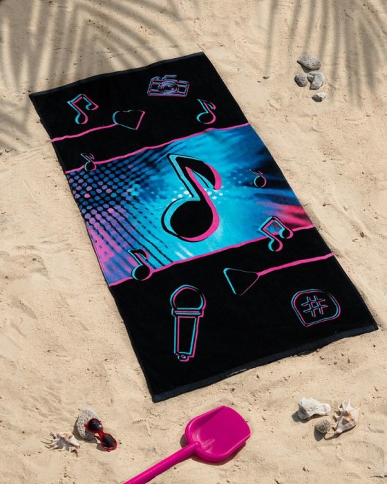 Ręcznik plażowy 70x140 Bawełniany Świat Muzyki Dziecięcy Młodzieżowy-2