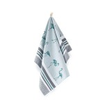 Ścierka do naczyń 50x70 zielona grafitowa Flamingi