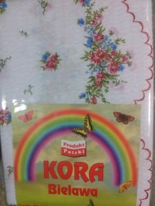 Pościel z kory 160x200 Biała Czerwona Bordiura 100% bawełna gruba na guziki-3