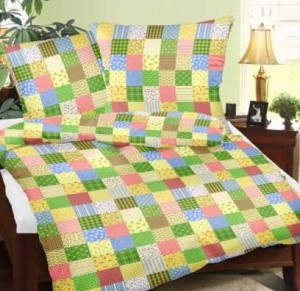 Pościel z kory 160x200 Kolorowa Paczłork 100% bawełna gruba na guziki-3