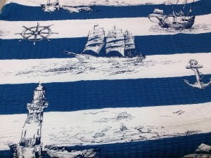Pościel z kory 160x200 Latarnia Morska Marynarska Kotwice Statki-2