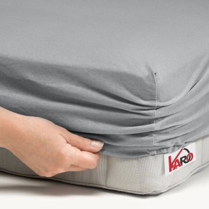 Prześcieradło z gumką jersey 200x220 szare P06-200