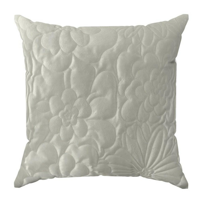 28628Poszewka dekoracyjna 40x40 Ariel 4 kremowa w kwiaty welurowa Eurofirany-1