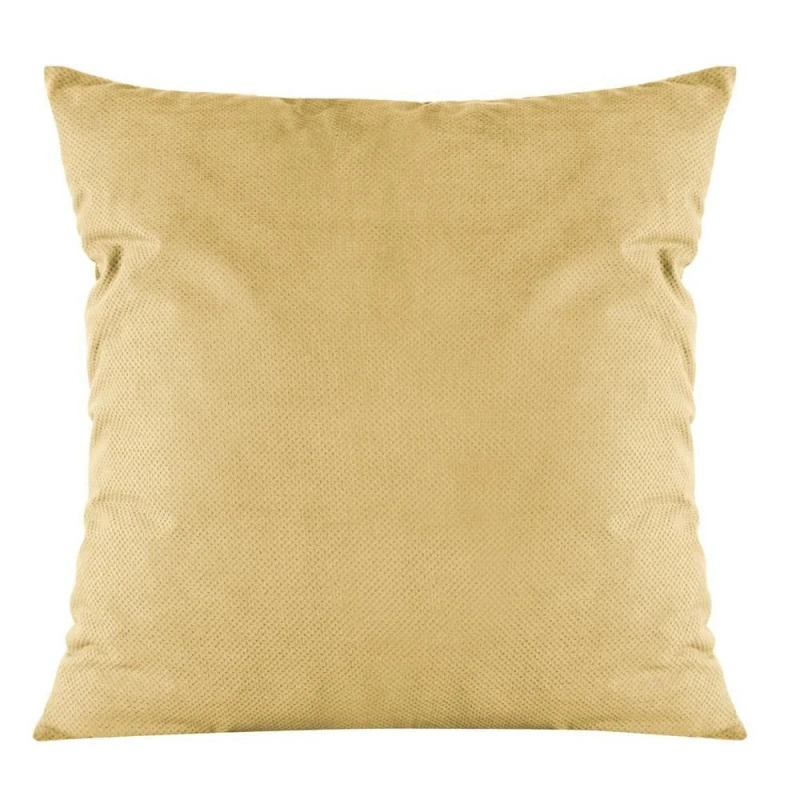 Poszewka dekoracyjna 45x45 Milo musztardowa welwetowa-1