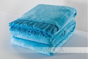 Koc Moca Design 150x200 cm – Turkusowy, Elegancki i Ciepły