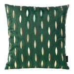 Poszewka dekoracyjna 45x45 Blink 5 łezki złota geometria zielona ciemna welwetowa