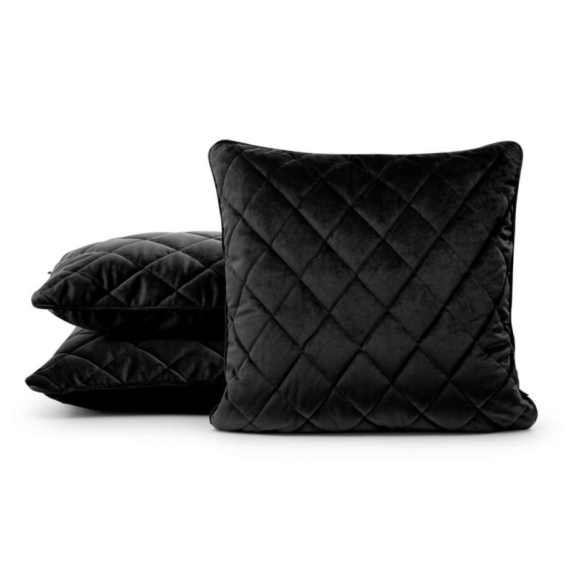 Poszewka dekoracyjna 45x45 Velvet 27 Czarna Geometryczna-2