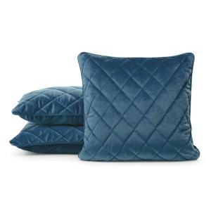 Poszewka dekoracyjna 45x45 Velvet 27 Granatowa Geometryczna-2