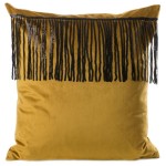 Poszewka dekoracyjna 45x45 Jasper welwetowa Miodowa pasmanteria z czarnych cekinów