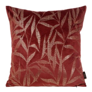 Poszewka dekoracyjna 45x45 Blink 22 Listki Ceglasta welwetowa-1
