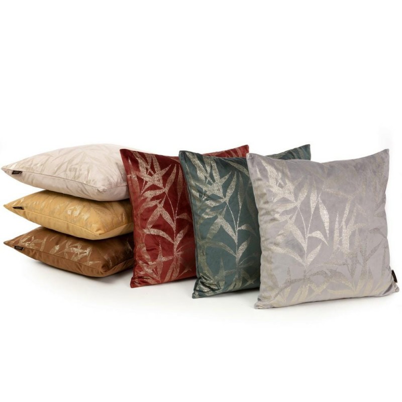 Poszewka dekoracyjna 45x45 Blink 22 Listki Ceglasta welwetowa-2