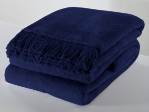 Koc Granatowy Moca Design 150x200 cm – Miękki i Stylowy