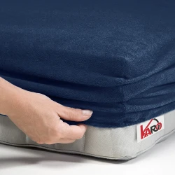 Prześcieradło frotte z gumką 220x240 granatowe F28-220
