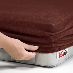 Prześcieradło frotte z gumką 220x240 czekoladowe F31-220