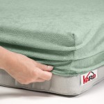 Prześcieradło frotte z gumką 160x220 oliwkowe F19-160