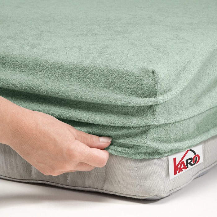 Prześcieradło frotte z gumką 160x220 oliwkowe F19-160-1