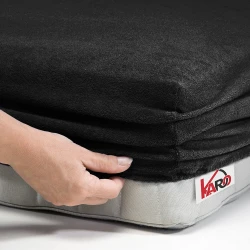 Prześcieradło frotte z gumką 160x220 czarne F32-160