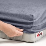 Prześcieradło frotte z gumką 160x220 grafitowe F01-160