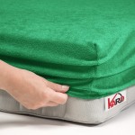 Prześcieradło frotte z gumką 200x200 zielone trawiaste F41-200