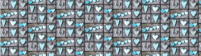 Pościel z kory 160x200 szara grafitowa niebieskie serca-2