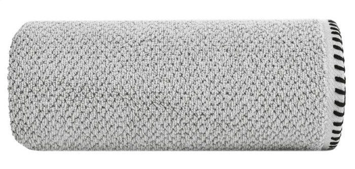 30042Ręcznik 50x90 Mabel stalowy z kontrastującym obszyciem krawędzi frotte 500 g/m2 Eurofirany-2