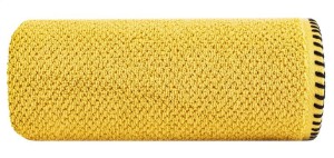 30044Ręcznik 50x90 Mabel musztardowy z kontrastującym obszyciem krawędzi frotte 500 g/m2 Eurofirany-2