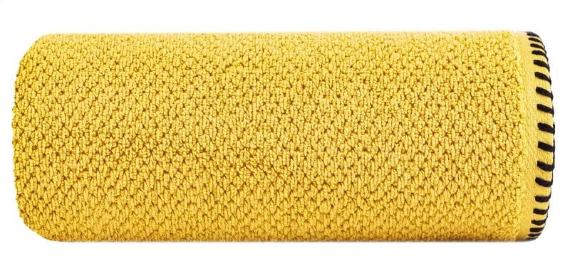 30044Ręcznik 50x90 Mabel musztardowy z kontrastującym obszyciem krawędzi frotte 500 g/m2 Eurofirany-2