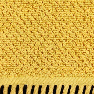 30044Ręcznik 50x90 Mabel musztardowy z kontrastującym obszyciem krawędzi frotte 500 g/m2 Eurofirany-3