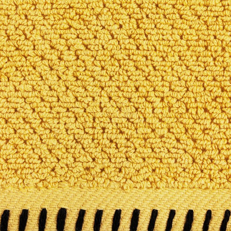 30044Ręcznik 50x90 Mabel musztardowy z kontrastującym obszyciem krawędzi frotte 500 g/m2 Eurofirany-3