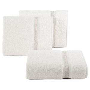 Ręcznik Altea 70x140 frotte kremowy bordiura z melanżowym pasem 500 g/m2-1