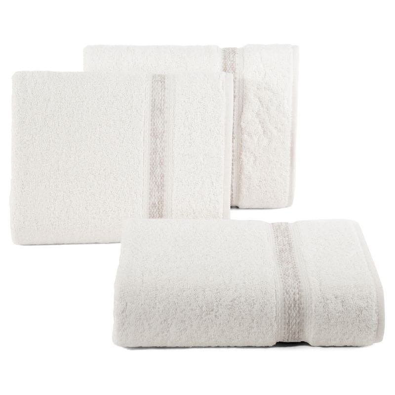 Ręcznik Altea 70x140 frotte kremowy bordiura z melanżowym pasem 500 g/m2-1