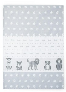 30671Ścierka kuchenna 50x70 Aleks w pudełku piesek szara na prezent 8592/4-2