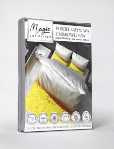 30887Pościel z mikrofibry 3D 160x200 żółta biała piwo z pianką 4219 A mikro 07-5
