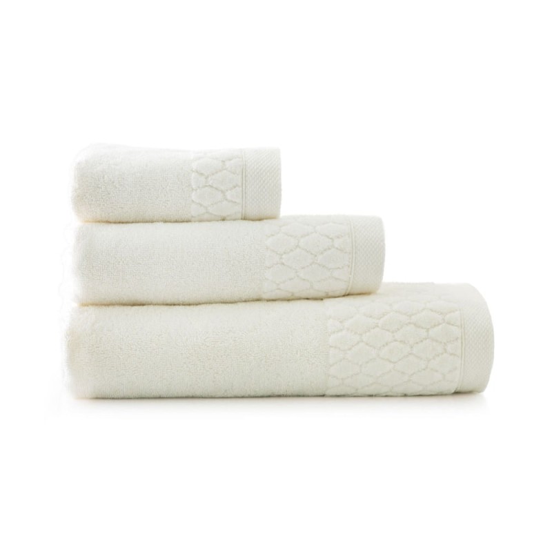 31059Komplet ręczników w pudełku 3 szt Carlo AB Kremowy-5723 ręczniki 30x50 50x100 70x140-2
