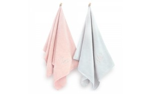 31468Komplet ręczników Mąż Żona 2x70x130       8462/52070 goździk stalowy w pudełku Zwoltex 22-2