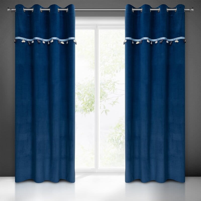 Zasłona 140x250 Car 1 auta dla dzieci granatowa gotowa na przelotkach Eurofirany-1