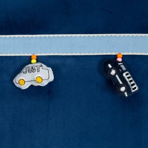 Zasłona 140x250 Car 1 auta dla dzieci granatowa gotowa na przelotkach Eurofirany-3