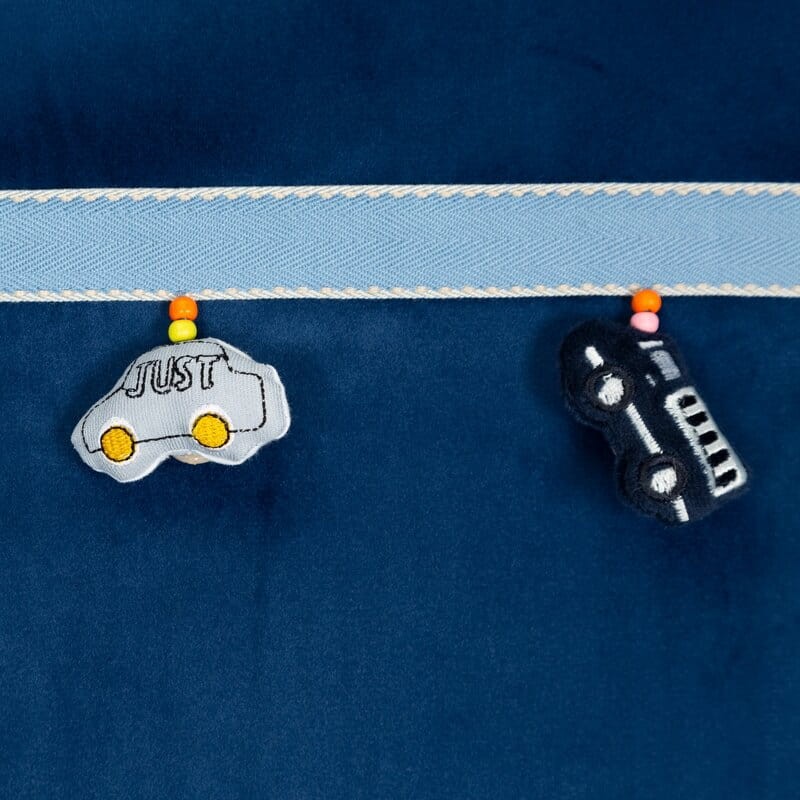 Zasłona 140x250 Car 1 auta dla dzieci granatowa gotowa na przelotkach Eurofirany-3