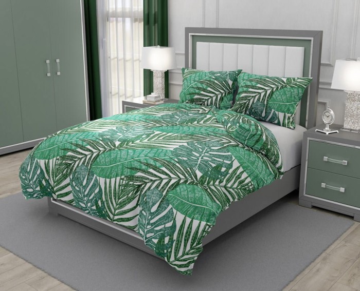 Pościel bawełniana 220x200 Elegant 026 Liście 2023-2