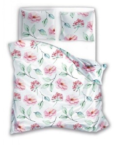 Pościel bawełniana 220x200 Eufloria 012 kwiaty dwustronna-2