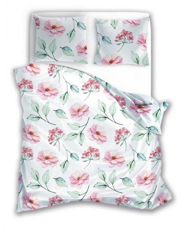 Pościel bawełniana 220x200 Eufloria 012 kwiaty dwustronna-2