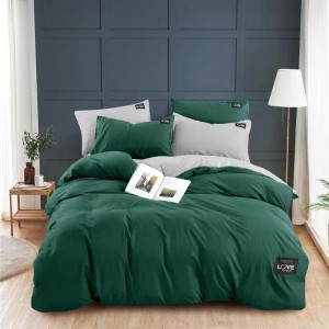 Pościel dwubarwna 200x220 B362 zielono szara