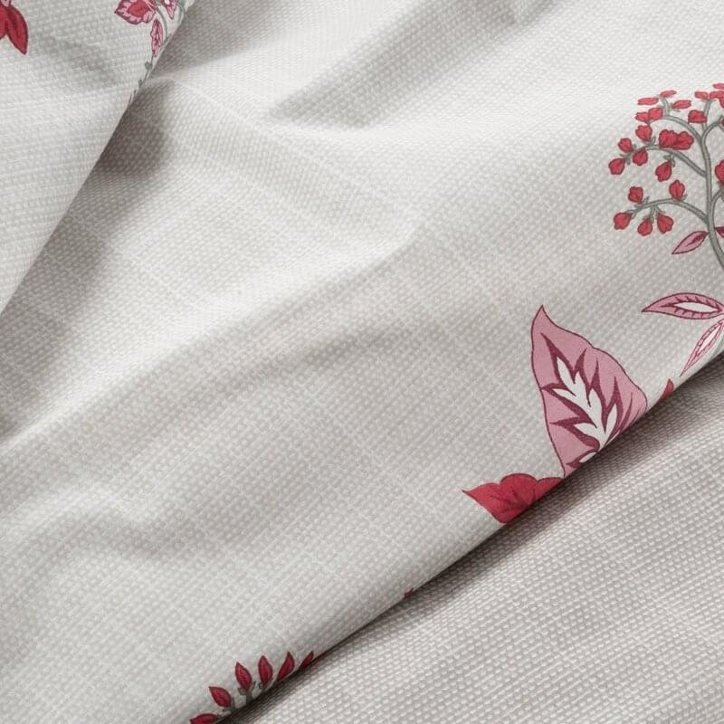 31880Pościel bawełniana 220x200 Sara 09 beżowa czerwona kwiatki Eurofirany-4