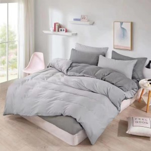 Pościel satynowa dwustronna 160x200 Elena 109 jasno szara-szara