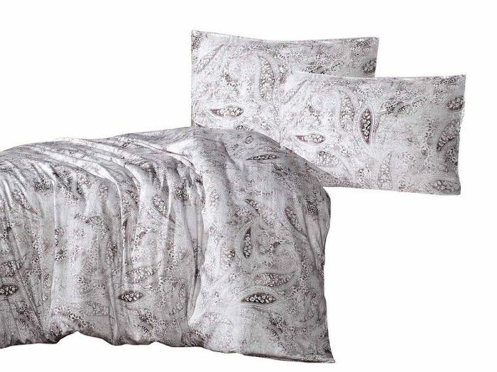 32251Pościel satynowa 160x200 Luna ornamenty brązowa beżowa biała orientalna Exclusive-2